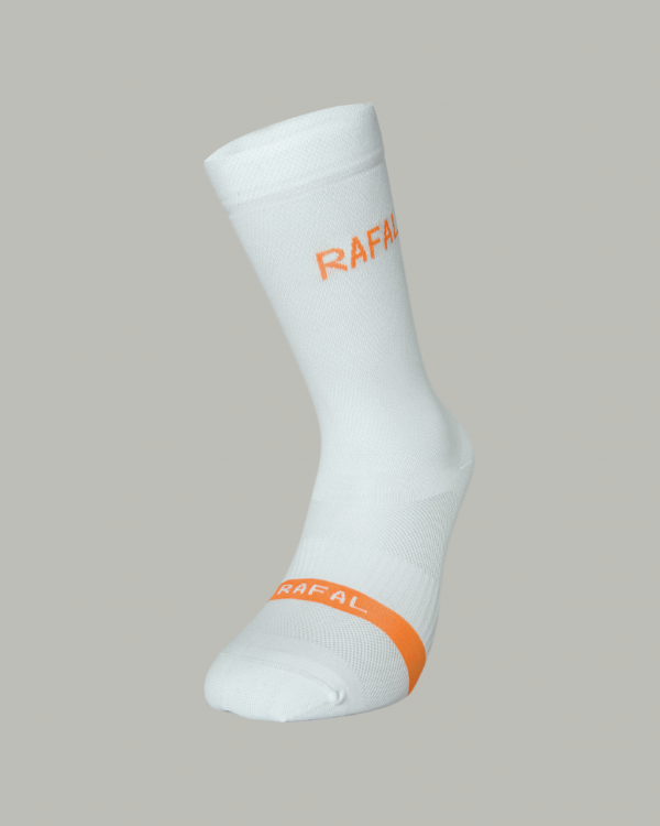 Chaussette Mercoux - Blanc & Corail